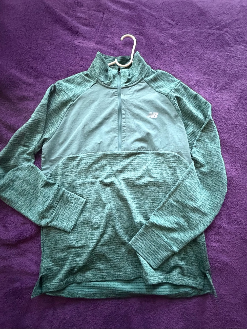 New Balance Men's Teal Half-Zip Pullover Sweatshirt